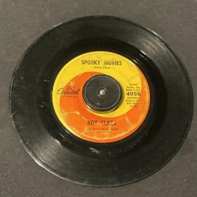 Roy Clark 45RPM “Spooky Movies” 1963 60s Halloween Rock & Roll 7” Vinyl Foto 1 de 2