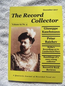 THE RECORD COLLECTOR Magazine 2017 Vol 62 No 4 Giuseppe Kaschmann Discography - Picture 1 of 2