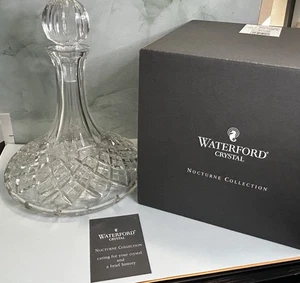 Waterford Rare Signed “Nocturne” Cut Crystal Ship’s Decanter (9.5” / 3.13 lb.) - Picture 1 of 12