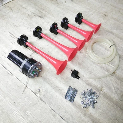 ОРИГИНАЛЬНЫЙ КОМПЛЕКТ ВОЗДУШНОГО РОЖКА DIXIE General Lee Dukes of Hazard Southern Belle 5 Труба - Изображение 1 из 4