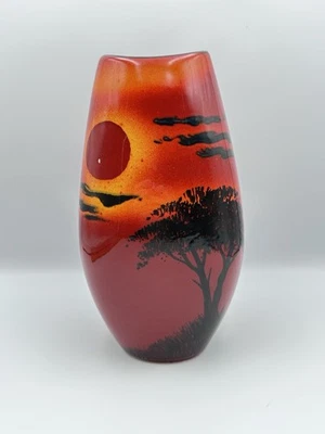Large Poole Pottery Vase African Sky Rare Discontinued Design - Image 1 of 4