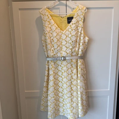 Mod Cloth - Yellow Lace Dress - Size 2X - Belted - NWT - Image 1 of 4