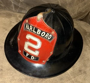 Antique Cairns Fire Helmet with Leather Front Piece MARLBORO FD - Picture 1 of 10