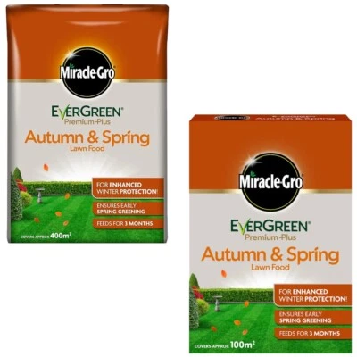 MIRACLE GRO Miracle-Gro EverGreen Premium Plus Autumn & Spring Lawn Food Feed 100m2/400m2
