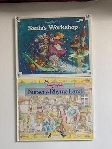 Enid Blyton, Santa's Workshop and Nursery Rhyme Land, Used 2 Book Lot. - Picture 1 of 2