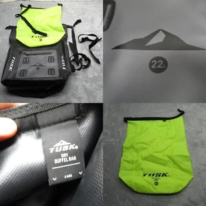 Tusk Dry Duffle Bag Waterproof Roll Top Backpacking Motorcycle 22L/25L W/ Straps - Picture 1 of 15