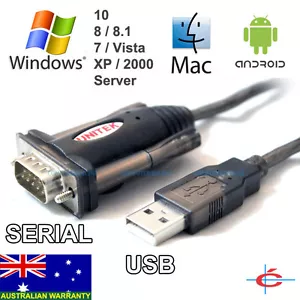 1.5m USB to RS232 DB9 9Pin Serial Port Cable Adapter Converter Win Mac Linux - Picture 1 of 2