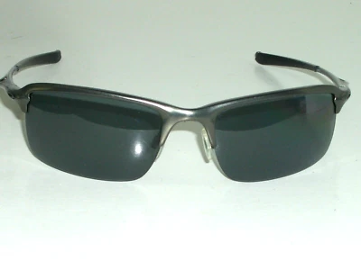 OAKLEY OO4071-04 126 WIRETAP 61[]14 GRAY SHADE POLARIZED  SPORT WRAP SUNGLASSES - Image 1 of 4