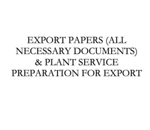 EXPORT DOCUMENTATION & PLANTS PREPARATION FOR EXPORT - Picture 1 of 1