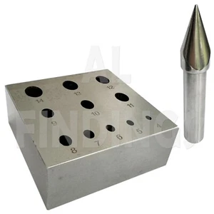 Blocco collettore con fori ovali gioiellieri lunetta formatrice punzone 4mm-14mm - Foto 1 di 4