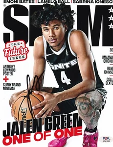 JALEN GREEN signed (HOUSTON ROCKETS) basketball 8X10 photo PSA/DNA AO81262 - Picture 1 of 1