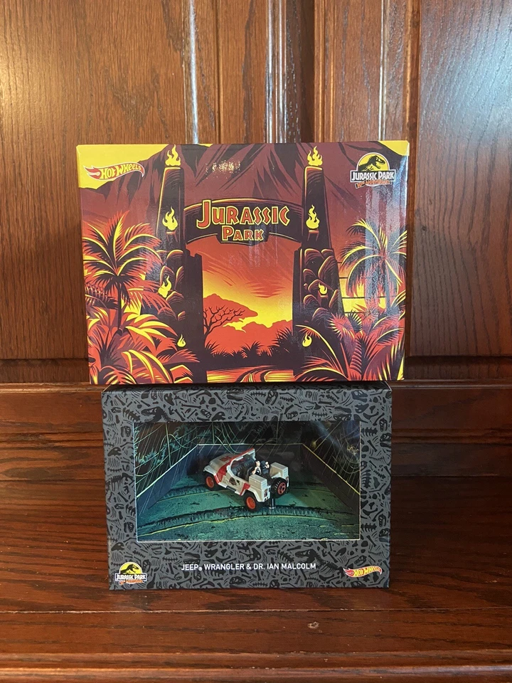 Hot Wheels Jurassic Park Jeep Wrangler Dr. Ian Malcolm SDCC 2023 Mattel