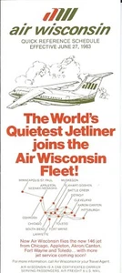 Airline Timetable - Air Wisconsin - 01/06/83 - BAe 146 Joins Fleet - Bild 1 von 1