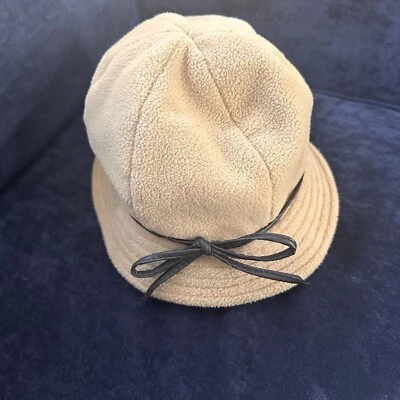 Chapéu balde Betmar New York poliéster lã bronzeado com acabamento em couro P.C. - Imagem 1 de 4