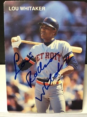 VERY RARE, ,LOU WHITAKER AUTOGRAPHED 1986 CUNNINGHAM /BRODER PHOTO CARD - Image 1 of 2