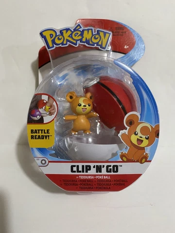 Pokemon Clip 'N' Go Teddiursa and Poke Ball Mini Action Figure Toy Cover