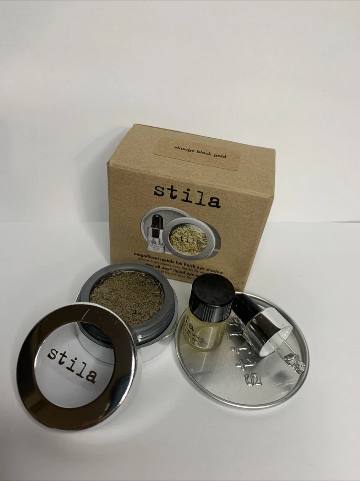 STILA MAGNIFICENT METALS FOIL FINISH EYE SHADOW METALLICVintage Black Gold NIB. - Image 1 of 4