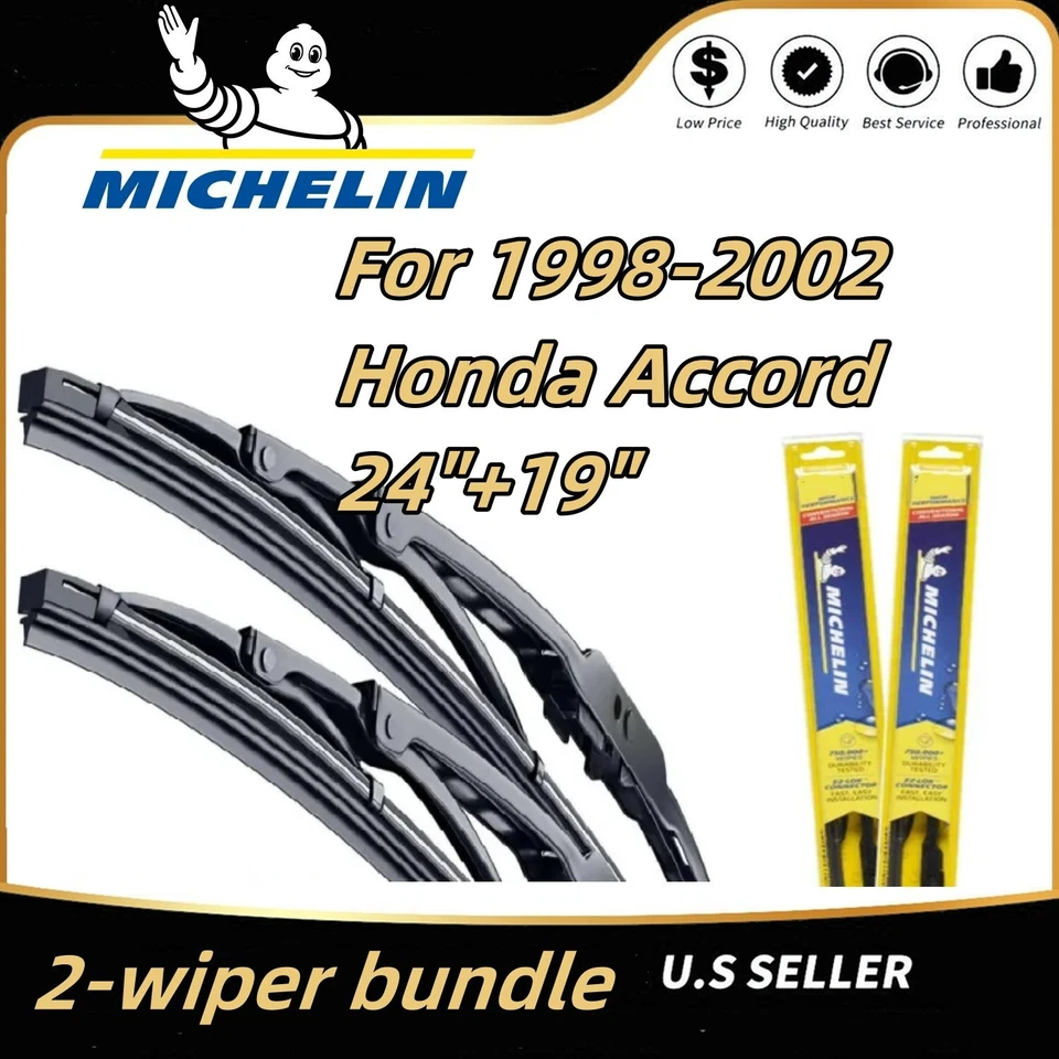 Juego completo de 2 limpiaparabrisas 24"+19" - 30240/30190 para Honda Accord 1998-2002 Foto 1 de 4