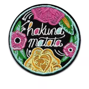 HAKUNA MATATA IRON ON PATCH 3.25" The Lion King No Worries Embroidered Applique - Picture 1 of 2