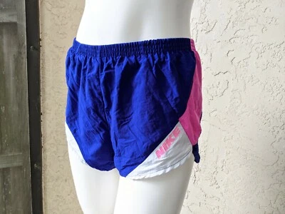 Vintage 80s NIKE Sprinting Running Shorts Purple Pink Small Made In USA - Image 1 of 4