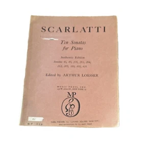 Scarlatti Ten Sonatas For Piano Music Songbook Sheet Music Vintage - Picture 1 of 2