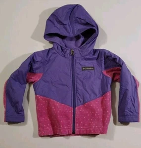 Columbia Toddlers Girl’s Pink/Purple Fleece Full Zip-up Jacket Size 3t VGC - Picture 1 of 6