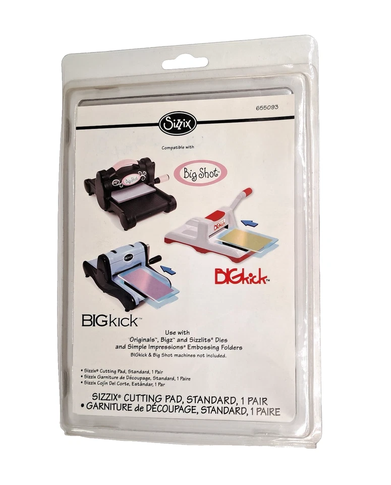 Sizzix Cutting Pads 1 Pair Standard 2 Clear 655093