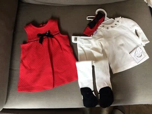 NWT Little Me Signature Soft Luxury Cotton 3m 4 Pc Red Jumper - Picture 1 of 4