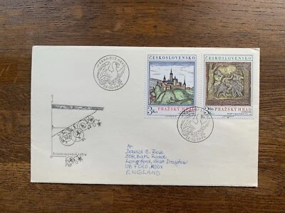 CHECOSLOVAQUIA 1976 FDC ARTE CASTILLO DE PRAGA HOOGENBERGHE ESCULTURA DE FAUNO Y SÁTIRO Foto 1 de 2