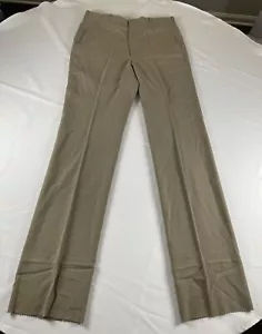 Pantaloni eleganti vintage Berle Taylored kaki marrone reggente uomo 34 regular NUOVI! - Foto 1 di 5
