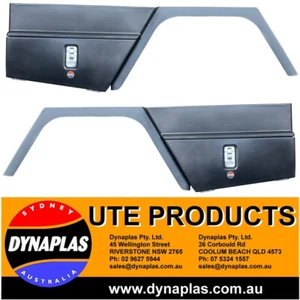 2 x UTE TOOL BOX UNDER BODY TOOLBOX 2 x UTE POLY MUDGUARDS BLACK NEW - Picture 1 of 13