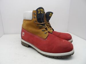 Timberland Men's 6" Premium "DTF" "WIL" WP Boots 31181 Red/Beige/Navy Size 13M