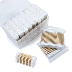 Cotton Swabs With Wooden Sticks Cotton Swabs For Ears Cleaning 1000 Count - Picture 1 of 6