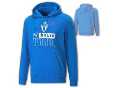 Sudadera Con Capucha Azul Puma FIGC ftblCORE Hoody Italia M L XL XXL - Imagen 1 de 3