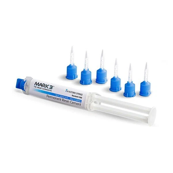 Mark3 Permanent Resin Cement Self Adhesive 7ml Automix Syringe+6 mixing tips - Image 1 of 1