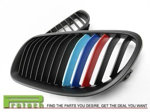 Matte Black ///M color For BMW E92 E93 FRONT GRILLE GRILL LCI FACELIFT 2011-2013 - Picture 1 of 3