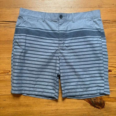 NWT Penguin blue striped chino mens shorts SIZE 36 - Image 1 of 4