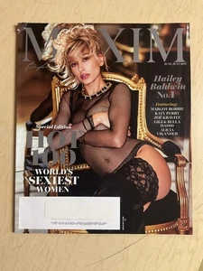 june july 2017 Maxim #224 Hailey Baldwin sexy cover Hot 100 Alicia Vikander - Picture 1 of 24