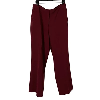 Calça de carreira feminina Natori tamanho 14 colorida perna larga cranberry nova com etiquetas - Imagem 1 de 4