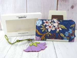 Vera Bradley Wallet Gift Set in Cotton Coffee Garden ~ NWT - Picture 1 of 13