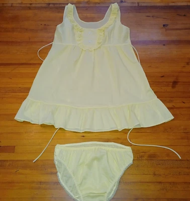 TEXSHEEN Bragas Amarillas Vintage Años 50 60 Con Volantes y Camisón - Pequeño Maricón Foto 1 de 4