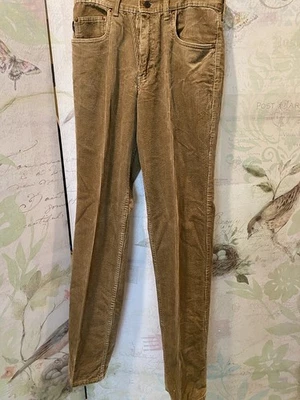 VTG Polo Ralph Lauren Corduroy Pants Men's30wx35L Straight Gold Guc - Image 1 of 4