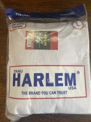 NUEVO Tanu Harlem Manga Larga Térmico Para Hombre Blanco Talla GRANDE Material Premium Foto 1 de 2