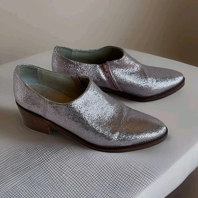 Zapatos sin cordones MIISTA LONDON rosa metálico brillo medio niñas talla 39 Foto 1 de 4