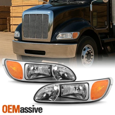 Fit Peterbilt 325 384 386 330 335 337 340 348 382 From 2005-2015 OE Headlights - Image 1 of 4