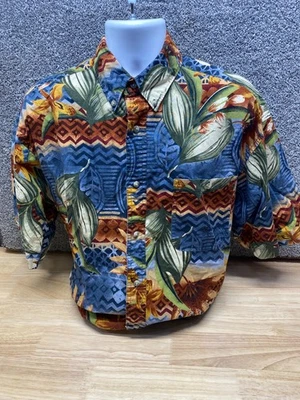 Vintage Wrangler 20X Twenty X Mens Large Hawaiian Aztec Shirt Button Down - Image 1 of 4