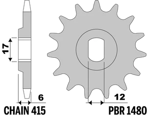 PBR-Ritzel in Stahl für RIZZATO 50 ATALA CALIFFO 1970-1980 10T - Picture 1 of 3