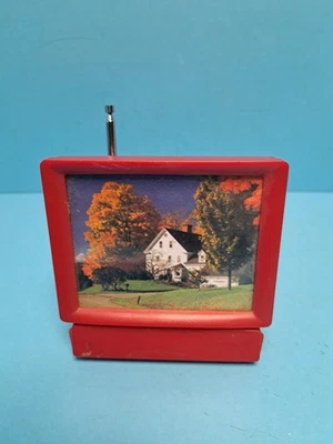 VINTAGE MINI RADIO IM ROTEN FERNSEHER - Bild 1 von 4