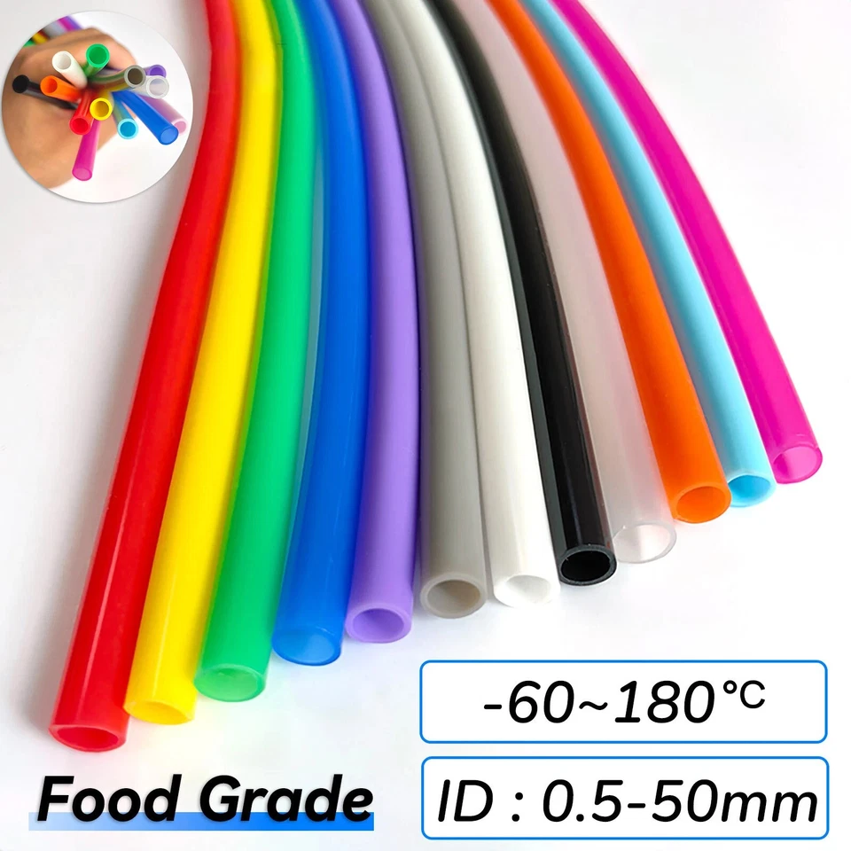 Food Grade Silicone Tubing Hose Tube Beer Milk Water Pipe Soft Rubber High Temp - Image 1 of 4