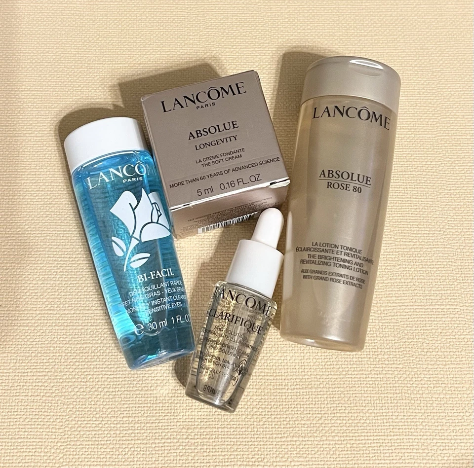 Juego de muestras de tamaño de viaje Lancôme - Absolu, bifacial, Clarifique - regalo perfecto Foto 1 de 1